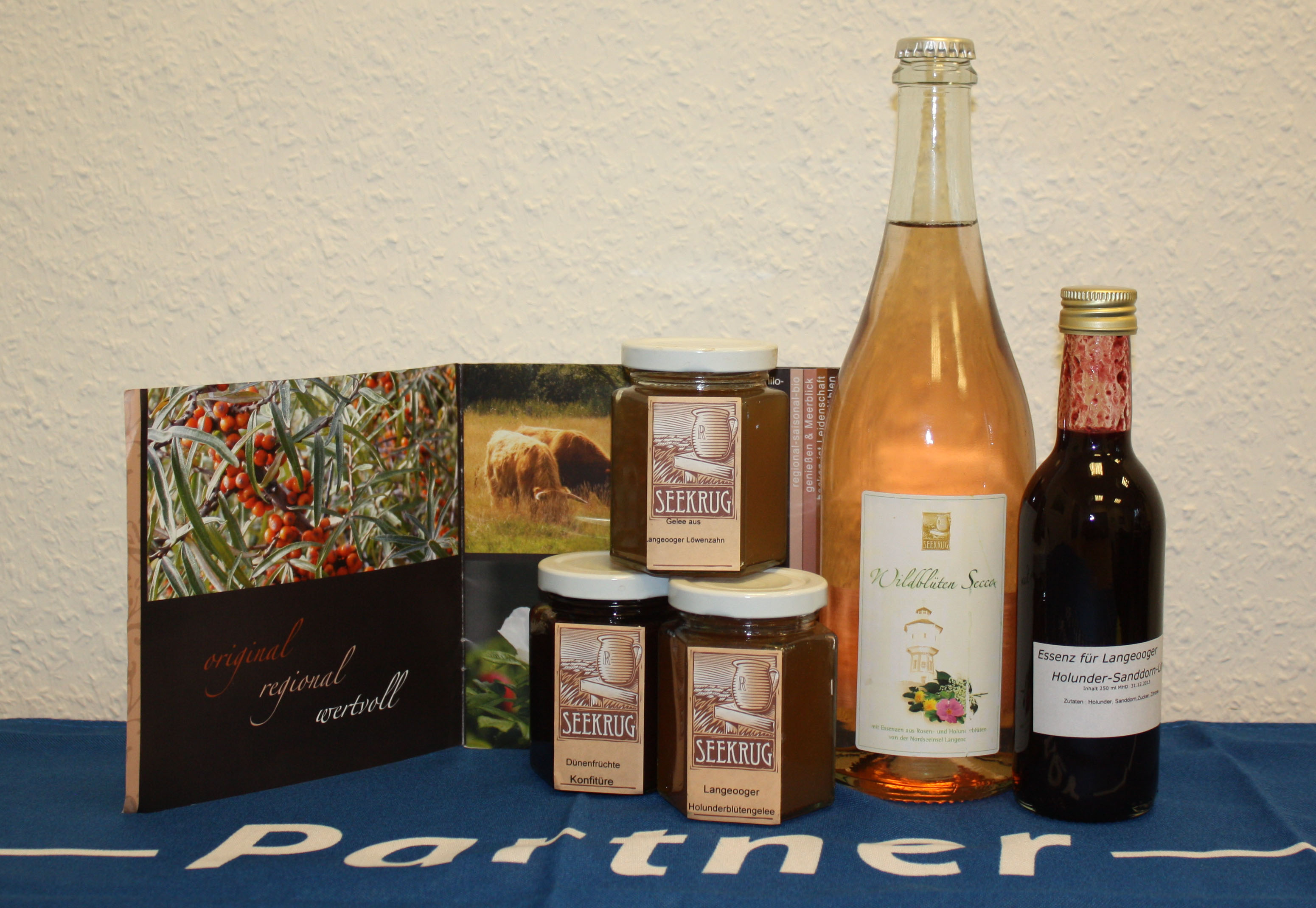 Regionale Produkte des Seekrugs auf Langeoog